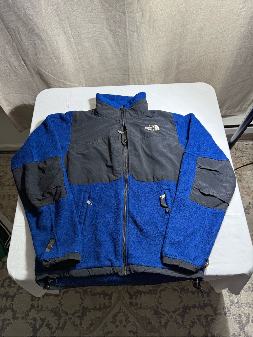 The North Face Jacket Men Small Blue Fleece Full Zip Vintage Outdoors Armpit Zip